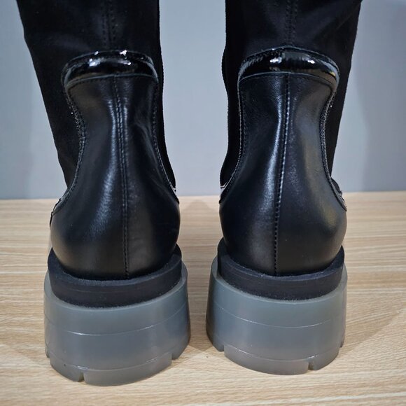 Aquatalia Drew Tall Boot Knee High Combat Naplak Suede Leather Weatherproof 7.5 - Picture 7 of 15